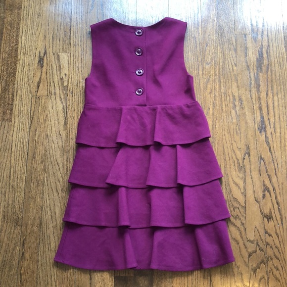 theory Eggplant Layered Tiered Whimsical Stretch Sleeveless Dress - Picture 5 of 5